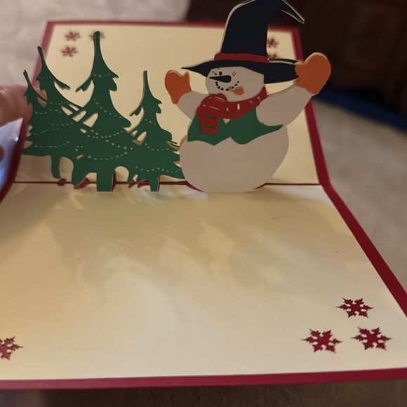 Happy New Year Christmas 3D Holiday Card Sealed Snowman Winter - Picture 3 of 4